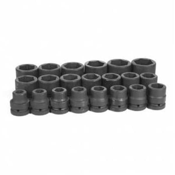 Grey Pneumatic Grey Pneumatic Corp. GY9021 1 in. Drive Standard Length Fractional Socket Set - GY9021