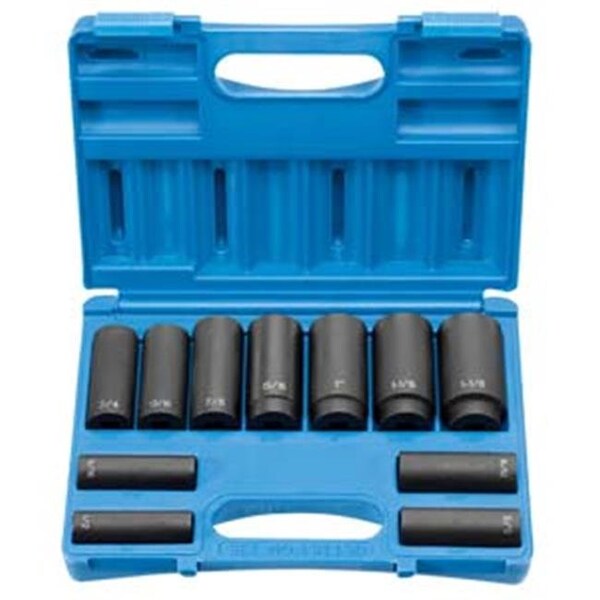 Grey Pneumatic Grey Pneumatic GY1311SD 1/2" Drive 8 Point 11 Pieces Deep Set - GY1311SD
