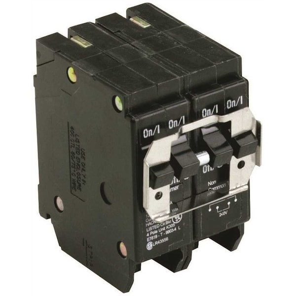 Eaton Circuit Breaker, BR Series, 30/40A, 4 Pole, 120/240V AC, 10kA - BQC230240