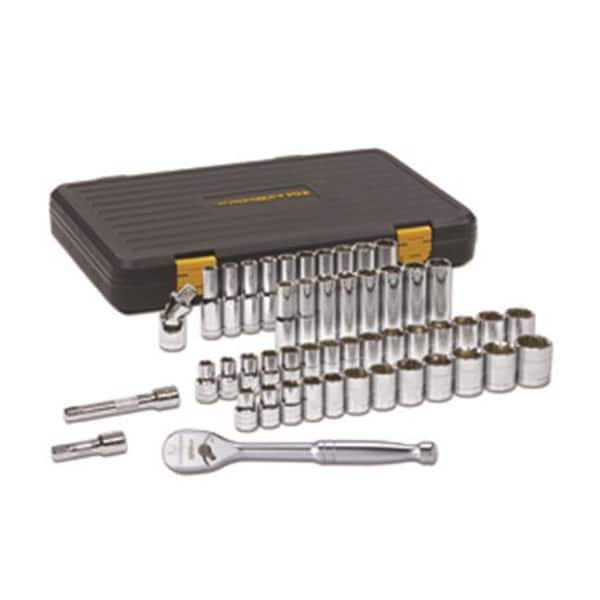 Apex Tool Group Apex Tool Group 49-Pc .5 Inch Drive Sae-Metric 6 Pt Standard & Deep Socket Set - KD80700P