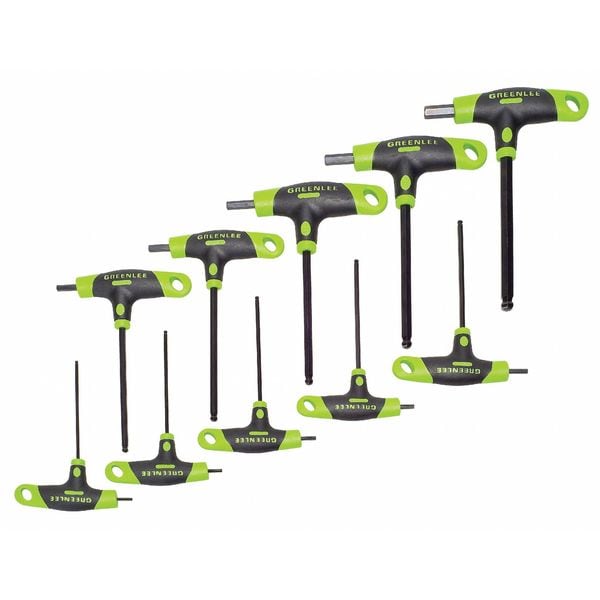 Greenlee 10 Piece SAE T-Shape Hex Key Set, 0254-40 - 0254-40