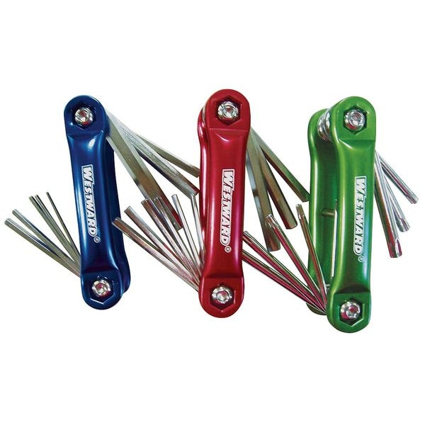 Westward 25 Piece Metric/SAE Fold-Up Hex Key Set, 5YUU6 - 5YUU6