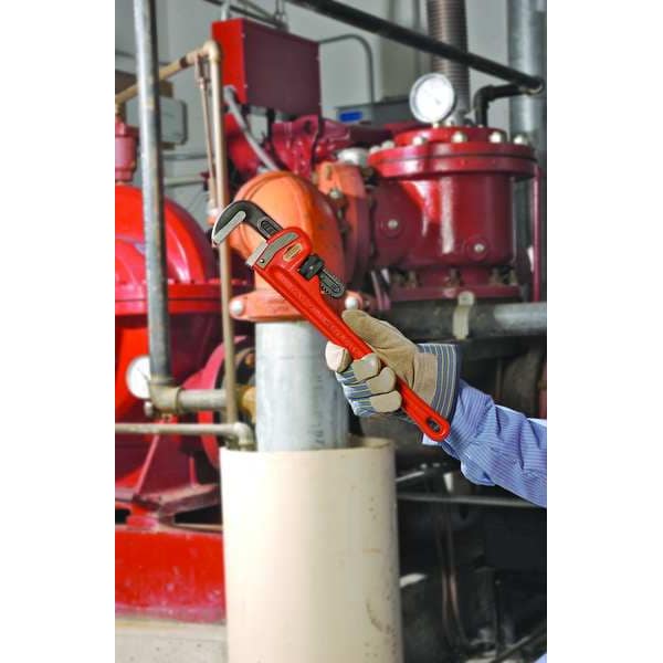 Ridgid 8 in L 1 in Cap. Cast Iron Straight Pipe Wrench - 8