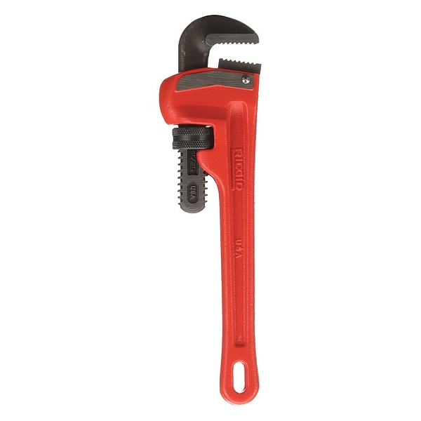 Ridgid 10 in L 1 1/2 in Cap. Cast Iron Straight Pipe Wrench - 10