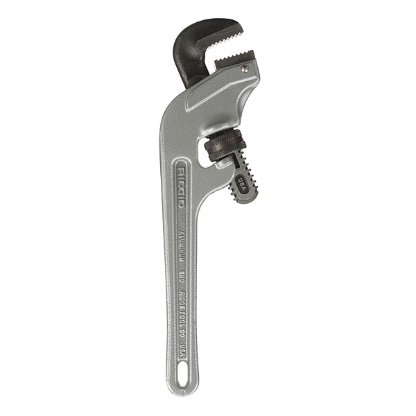 Ridgid 10 in L 1 1/2 in Cap. Aluminum End Pipe Wrench - E-910