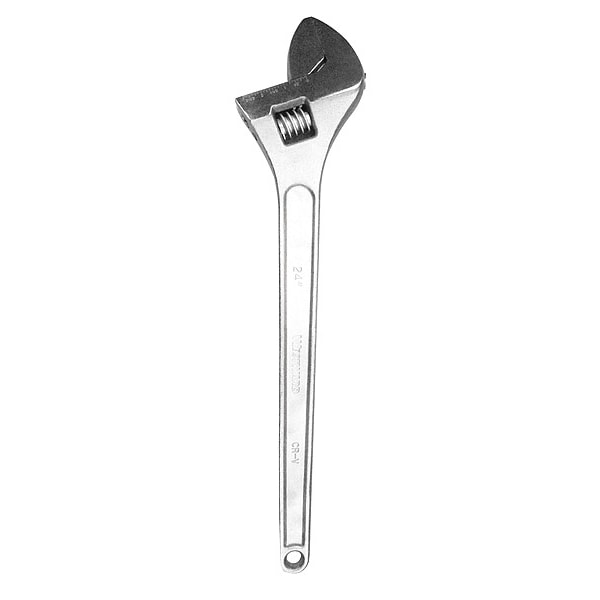 Westward Adjustable Wrench, 24" Nominal L, Steel - 53KA29