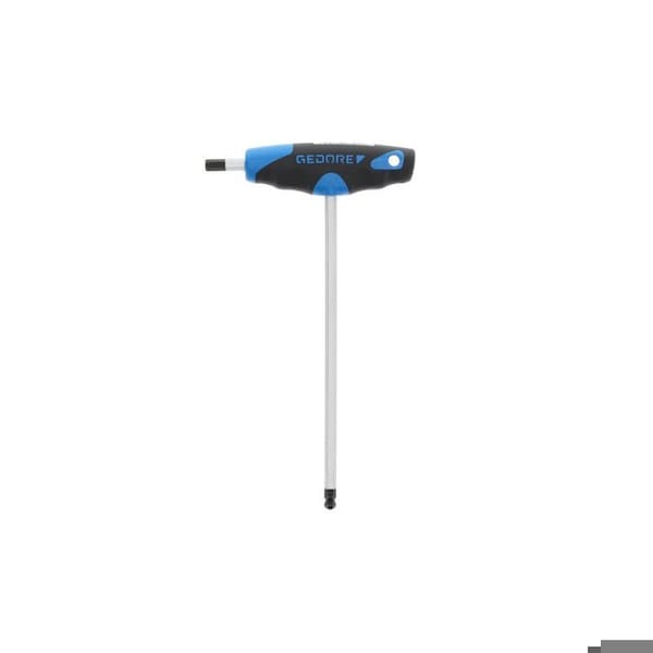 Gedore Metric Plain Ball Hex Key, 5 mm Tip Size, 6 31/32 in Long, 3 47/64 in Short - DT 2142 5