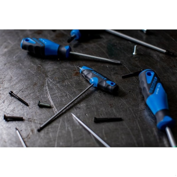 Gedore Metric Plain Ball Hex Key, 5 mm Tip Size, 6 31/32 in Long, 3 47/64 in Short - DT 2142 5