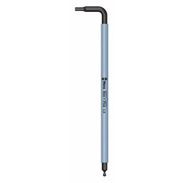 Wera Plain L Key, 1.5 mm Tip Size, 6 in Long, 3 in Short - 05022600001