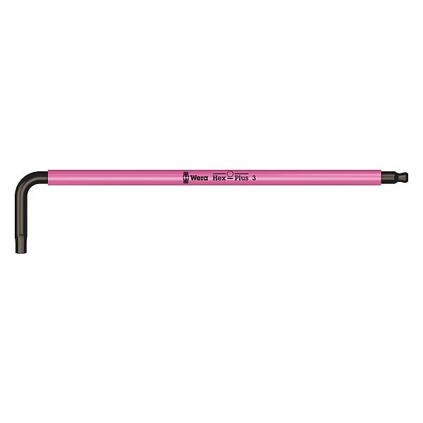 Wera Plain L Key, 3 mm Tip Size, 6 in Long, 3 in Short - 05022606001