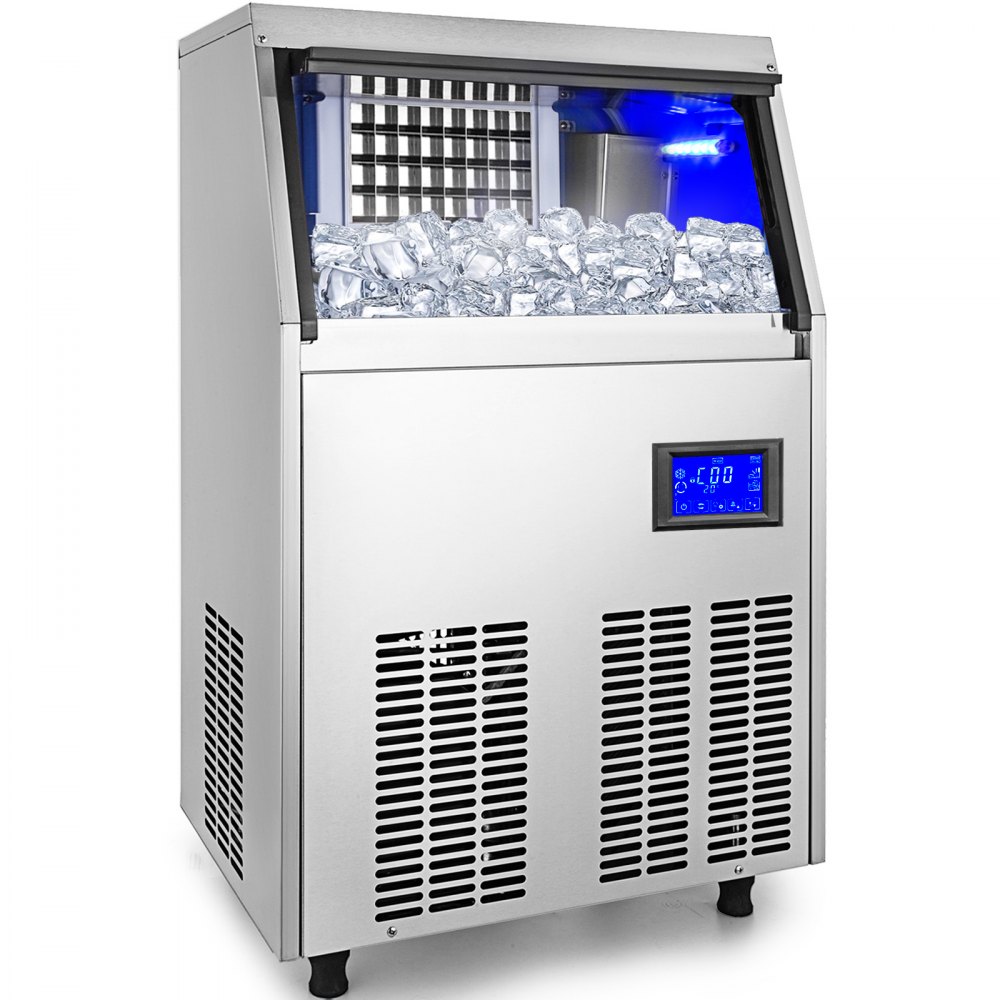 VEVOR Maquina De Hielo Fabricador De Hielo Máquina para Hacer Hielo Comercial 40KG/24H Panel Control Inteligente Lcd - ZBJ40KGSYPPSB0001V1