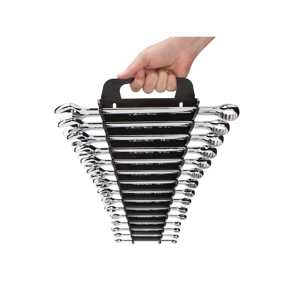 Tekton Combination Wrench Set with Holder, 15-Piece (1/4 - 1 in.) - 18772