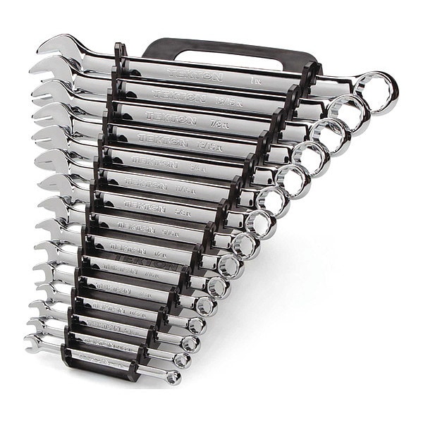 Tekton Combination Wrench Set with Holder, 15-Piece (1/4 - 1 in.) - 18772
