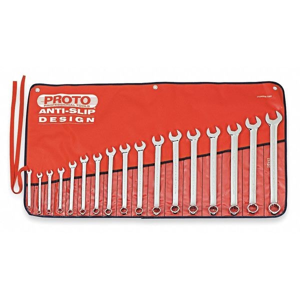 Proto Combination Wrench Set, Metric, 17 pcs. - J1200RM-T500