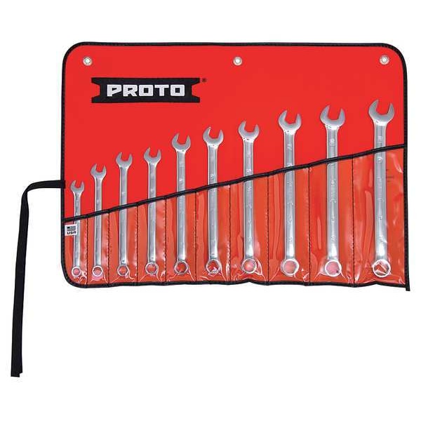 Proto 10 Piece Full Polish Metric Combination ASD Wrench Set-6 Point - J1200MHASDT500