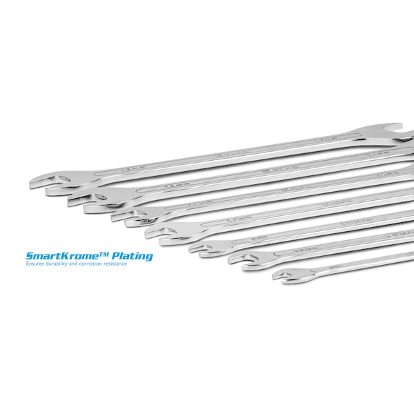 Capri Tools Super-Thin Open End Wrench Set, Metric, 7 pcs (6 to 19 mm) - 11850-7MRK