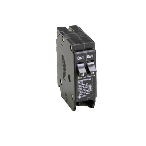 Eaton Circuit Breaker, BR Series, 15A, 1 Pole, 120/240V AC, 10kA - BR1515