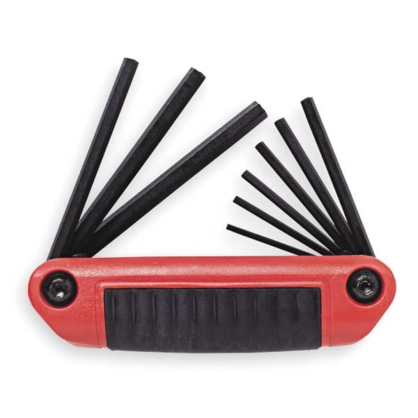 Proto 9 Piece SAE Fold-Up Hex Key Set, J4993CG - J4993CG
