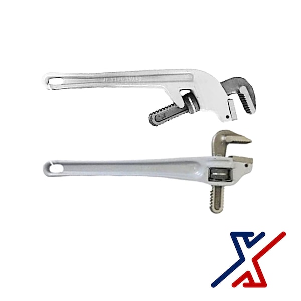X1 Tools 18 Adjustable Aluminum Pipe Wrench Set of 2 90 Degree and 45 Degree 1 Set by X1 Tools - X1E-HAN-WRE-PIP-9020x1