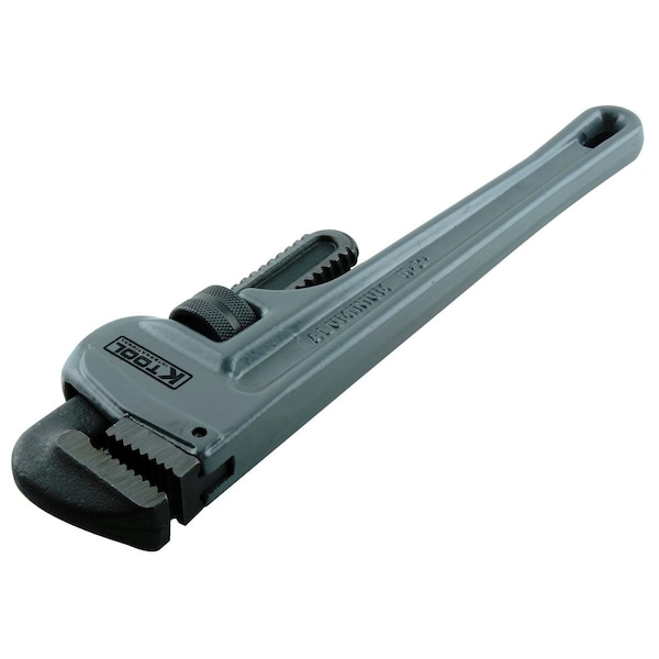 K-Tool International 12" L 2-1/4" Cap. Aluminum Aluminm Pipe Wrench, 2-1/4" Capacity, 12" - KTI-49112