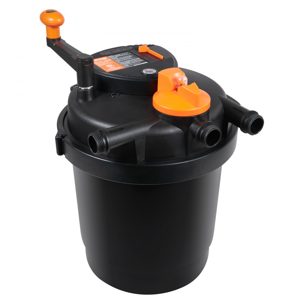 VEVOR Bio Pressure Pond Filter, Up to 1600 Gallons, with 13W UV-C Light, 1580 GPH, Pressurized Biological Pond Filter System Filtration Equipment for Fountain Pool, Koi Fish Aquarium Tank Garden Water - YLSCTSWGLQSDYHE7PV1