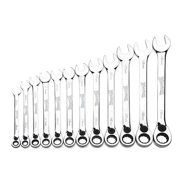 Williams Williams Ratchet Combo Wrench Set, 12 pcs., Metric - MWS-12RC