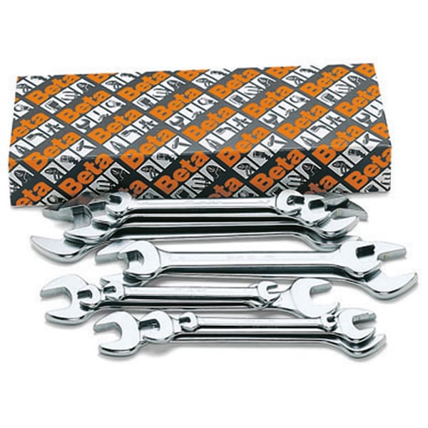 Beta 55/S8 Metric Set of 8 Double End, Open End Wrenches, 6x7mm - 20x22mm - 000550174