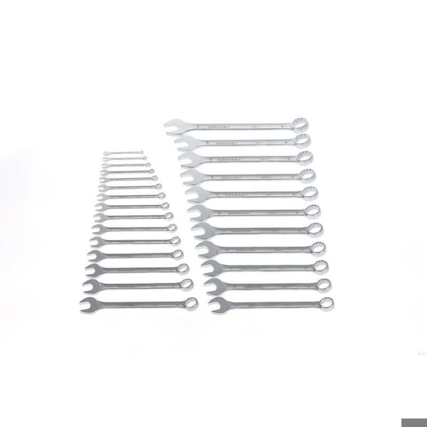 Gedore Combination Wrench Set, 26 pcs., 6-32mm, Wrench Head Sizes: 6mm to 32 mm - 7-026