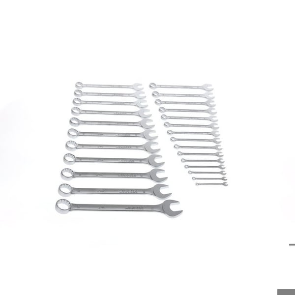 Gedore Combination Wrench Set, 26 pcs., 6-32mm, Wrench Head Sizes: 6mm to 32 mm - 7-026