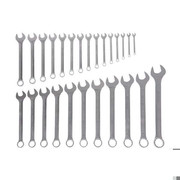 Gedore Combination Wrench Set, 26 pcs., 6-32mm, Wrench Head Sizes: 6mm to 32 mm - 7-026