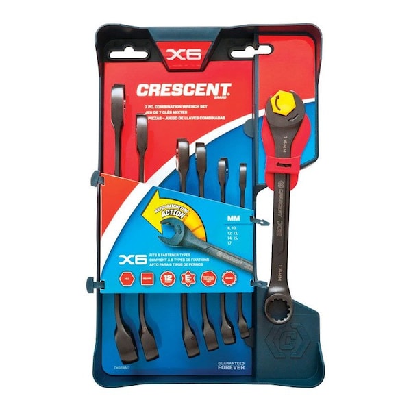 Weller Crescent X6 12 Point Metric Wrench Set 11 in. L 7 pk - CX6RWM7