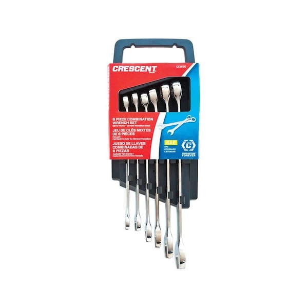 Weller Crescent 12 Point SAE Combination Wrench Set 10.8 in. L 6 pk - CCWS0-05