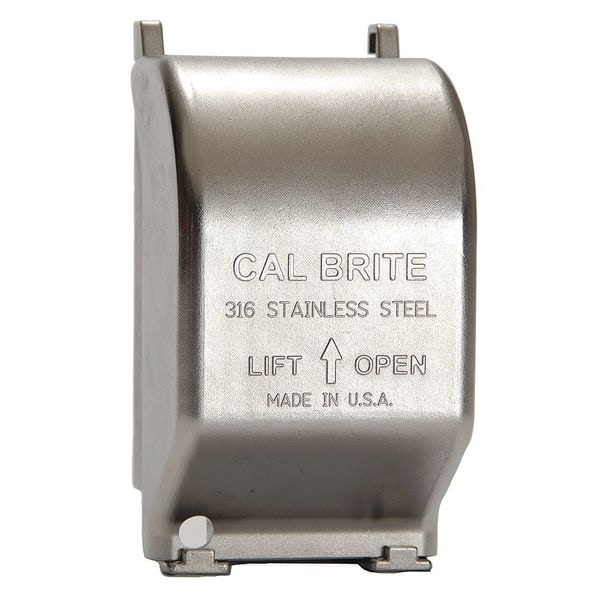 Calbrite Weatherproof Cover, 1 Gang, 316 Stainless Steel - S60000FVCD