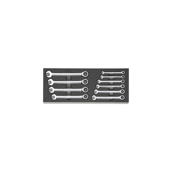 Garant Ratchet Ring Wrench Set in Heavy Duty Foam, 10 Pc - 952426 10