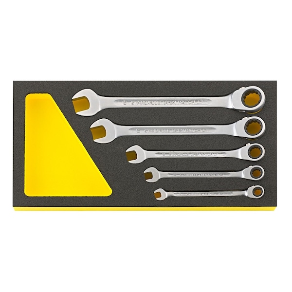 Stahlwille Tools Sets combination ratcheting Wrenchs OPEN-RATCH TCS 17/5 10pcs. - 96830650