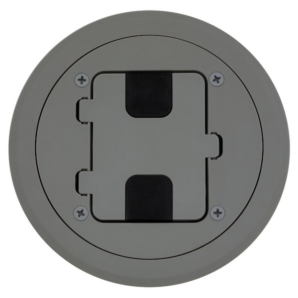 Hubbell Wiring Device-Kellems Electrical Box Cover, Round, Non-Metallic - RF406GY