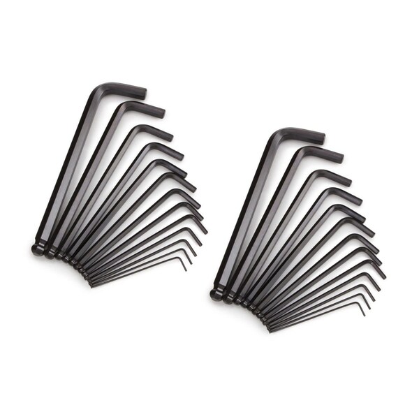 Newport Fasteners 5/64"-3/4" Long Arm Hex Key-Allen Wrench Sets/Alloy Steel/15 Keys per set5/64, 3/32, 7/64, 1/8, 1PK - 424188-1