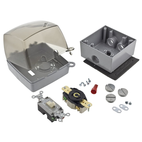 Hubbell Wiring Device-Kellems Pool Pump Kit, NOVAL Accessory, 2 Gang - HBLPKL520