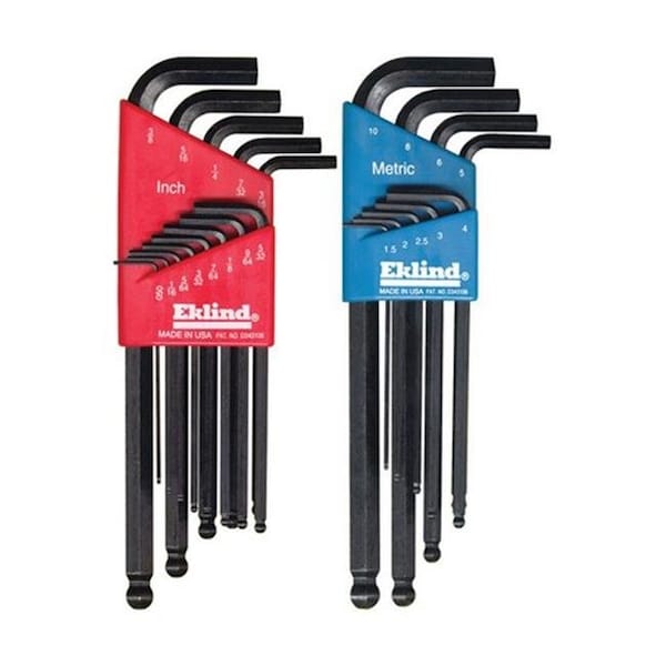 Eklind Eklind 13222 22 Piece Combo Pack Ball-Hex-L Key Set - 2127124