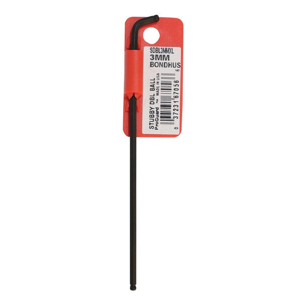 Bondhus 3mm Stubby Double Ball L-Wrench Tagged & Barcoded - 67056
