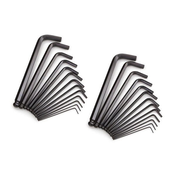 Newport Fasteners 1/16"-1/4" Short Arm Hex Key-Allen Wrench Sets/10 Keys per set 1/16, 5/64, 3/32, 7/64, 6PK - 625956-6