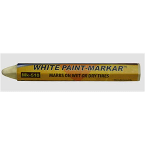 Black Jack Tire Repair 0.5 In. White Paint Marker Hex - BJK-MK-510-2