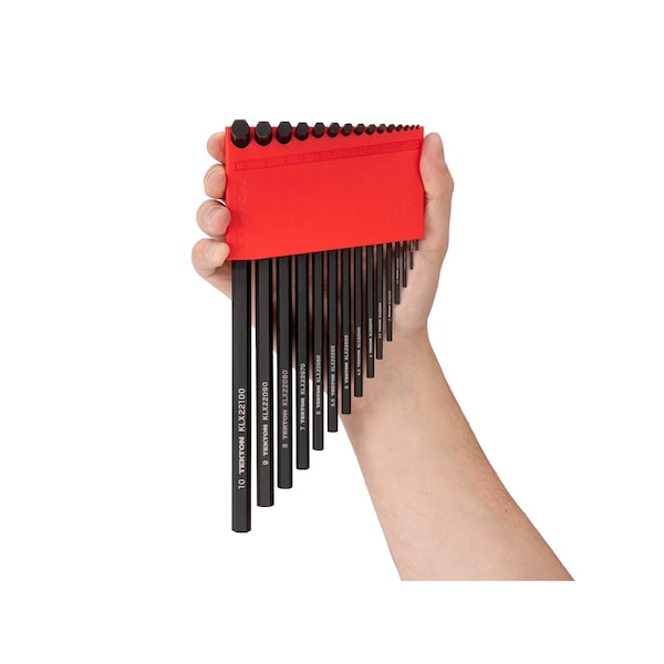 Tekton Flat End Hex and Star L-Key Set with Holder, 41-Piece 0.050-3/8 in., 1.3-10 mm, T6-T50 - KEY91003