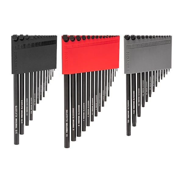 Tekton Flat End Hex and Star L-Key Set with Holder, 41-Piece 0.050-3/8 in., 1.3-10 mm, T6-T50 - KEY91003