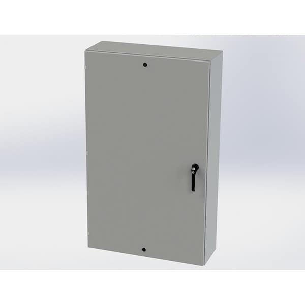 Saginaw Control & Engineering Carbon Steel Electrical Enclosures, 60 in H, 12 in D, 36 in W, NEMA 3R, 4, 12, 13, Hinged - SCE-60EL3612LPPL