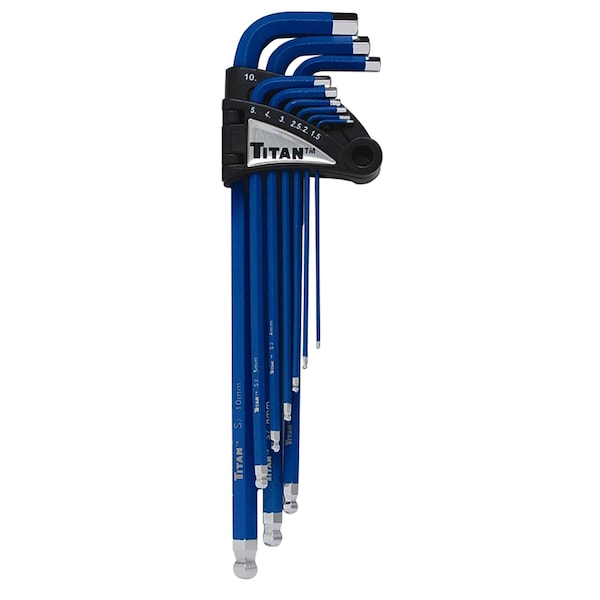 Stein World 9 Piece Extra Long Arm Ball End Hex Key Set “ Metric - 12714