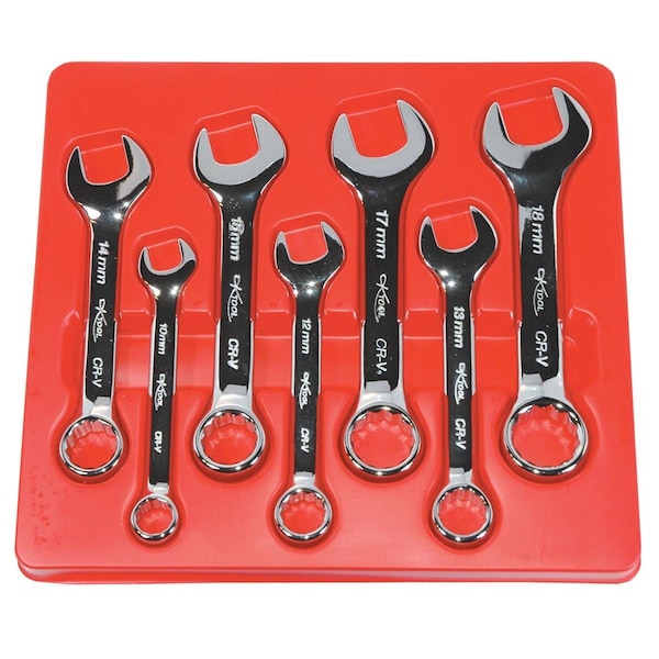 K-Tool International Hi Polish Mtrc Shrt Wrench Set, 7pcs. - KTI-41700