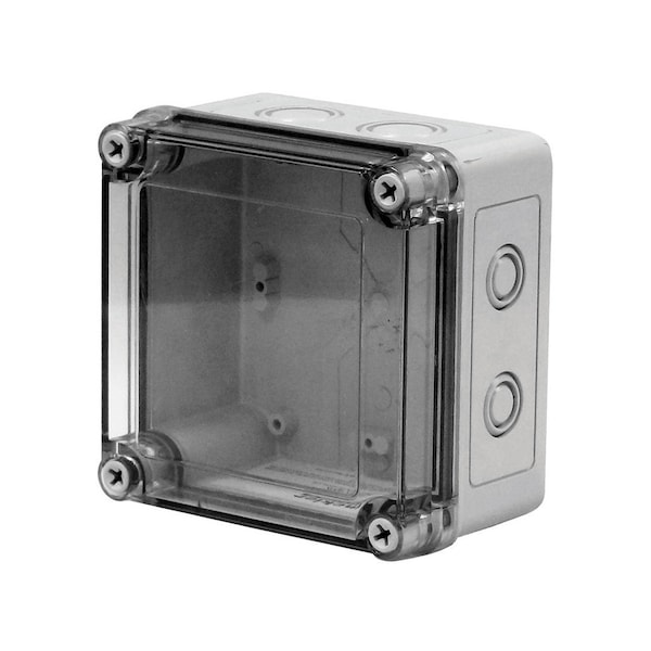 Vynckier Polyester Electrical Enclosures, 7 in H, 3.02 in D, 7 in W, NEMA 4X, Screw On - VM773CTK