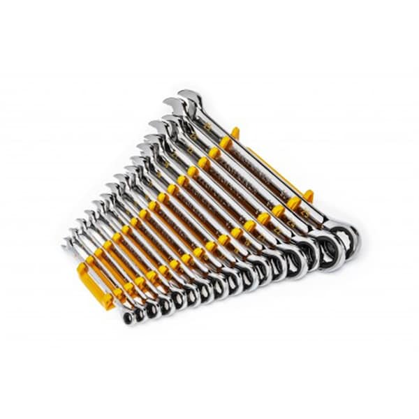 Gearwrench 16 Pc 90T 12PT Metric Combi Ratchet Wrench Set - KDT86928