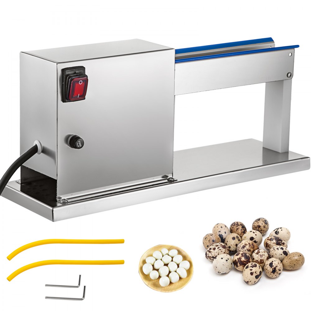 VEVOR Electric Quail Egg Peeler Machine, 50KG/H Commercial Quail Egg Sheller, 18W Semi-Automatic Quail Egg Peeling Machine, 110V Stainless Steel Processing Peeling Tool for Boiled Quail Egg - BKJ18W00000000001V1